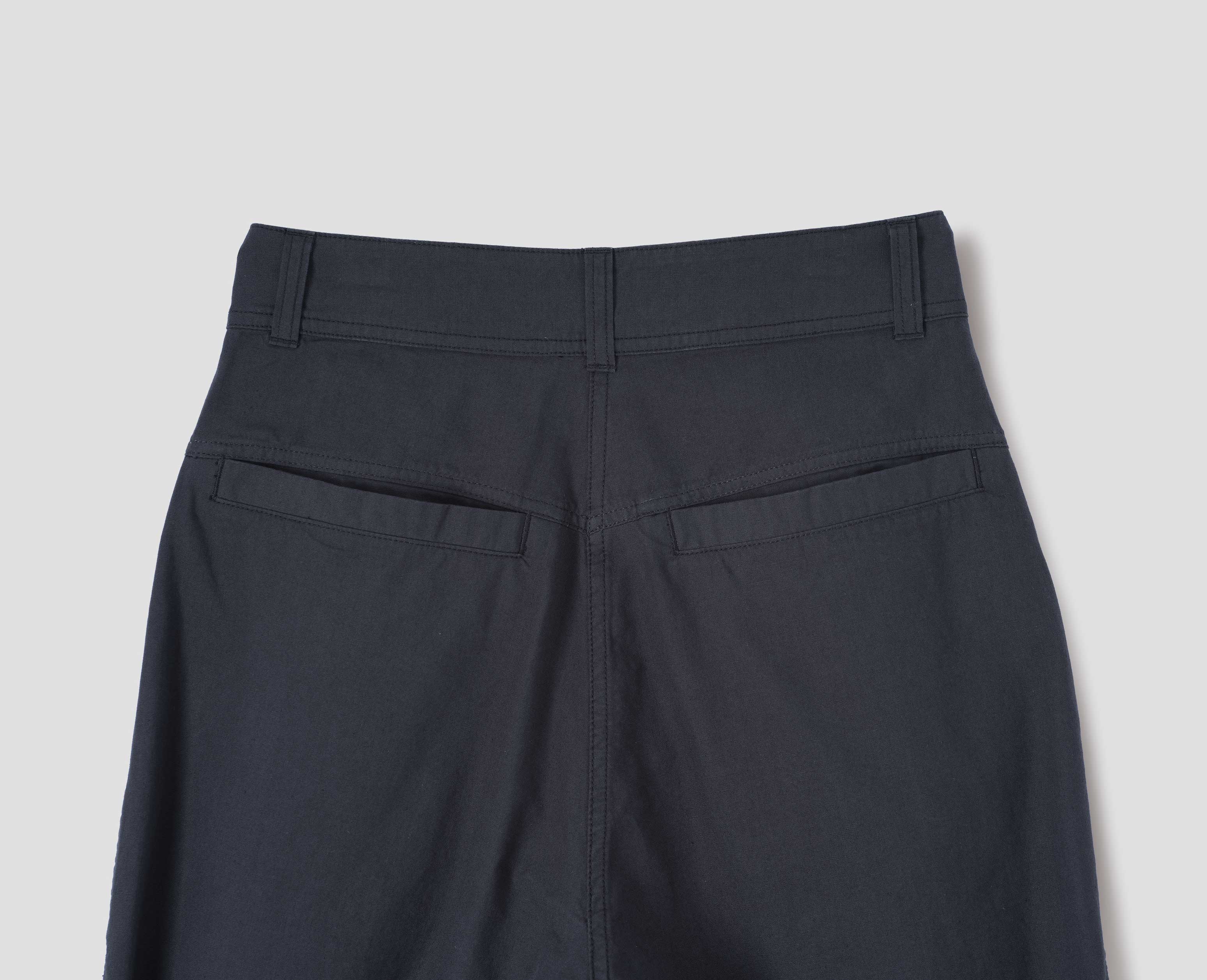 Ink coarse yarn cotton Pleat Pocket Trousers | MHL. by Margaret Howell