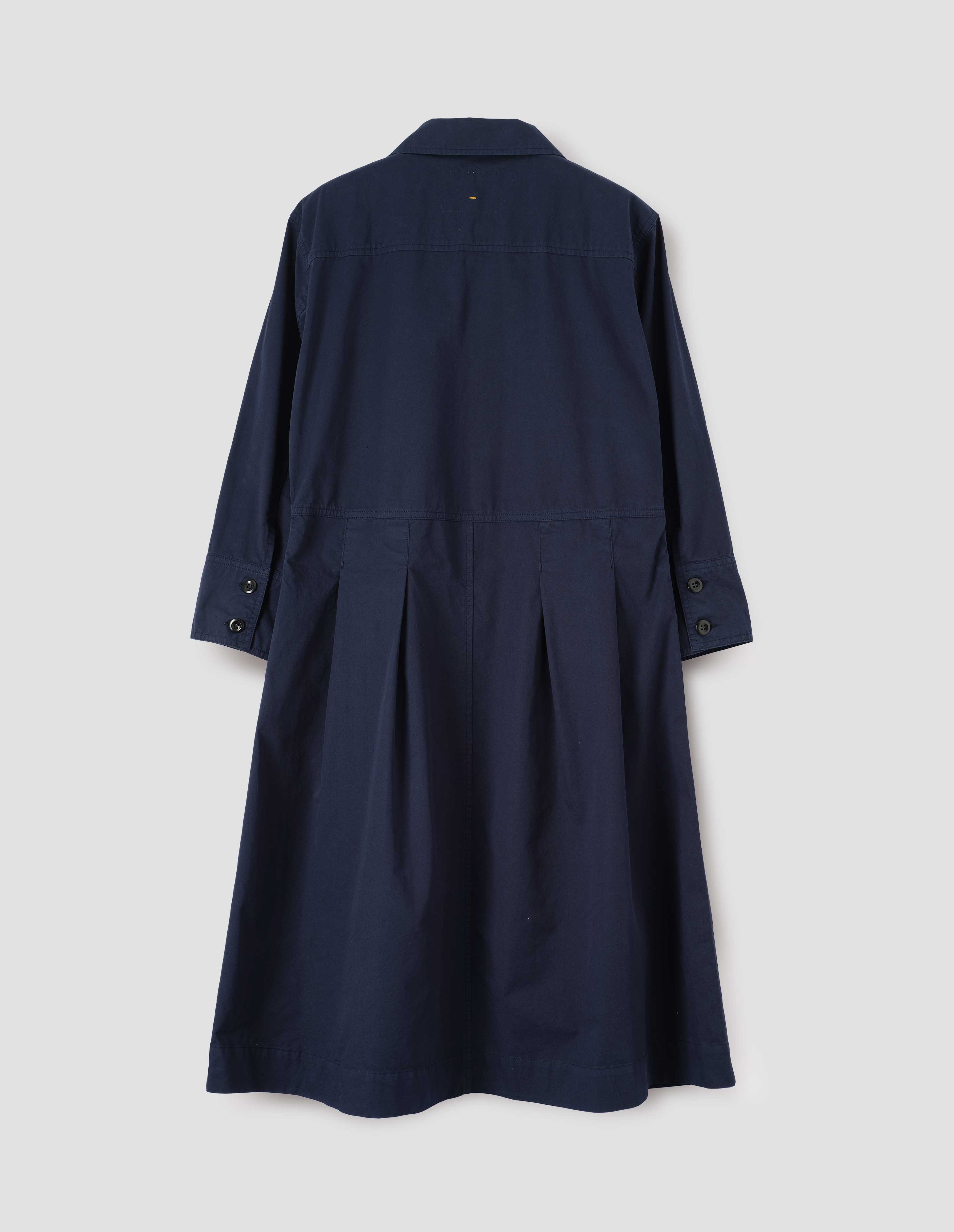 Midnight cotton twill Pleated Shirt Dress | MHL. by Margaret Howell