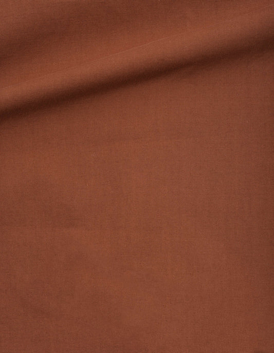 Dark orange light cotton plainweave culottes fabric swatch.