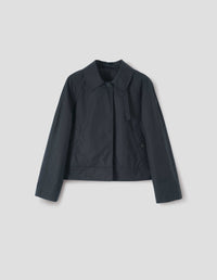 SHORT TRENCH | VENTILE DRY COTTON POPLIN | BLACK