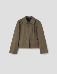 SHORT TRENCH | VENTILE DRY COTTON POPLIN | KHAKI