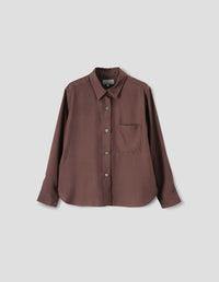 SIMPLE SHIRT | MATT SILK | RICH BROWN