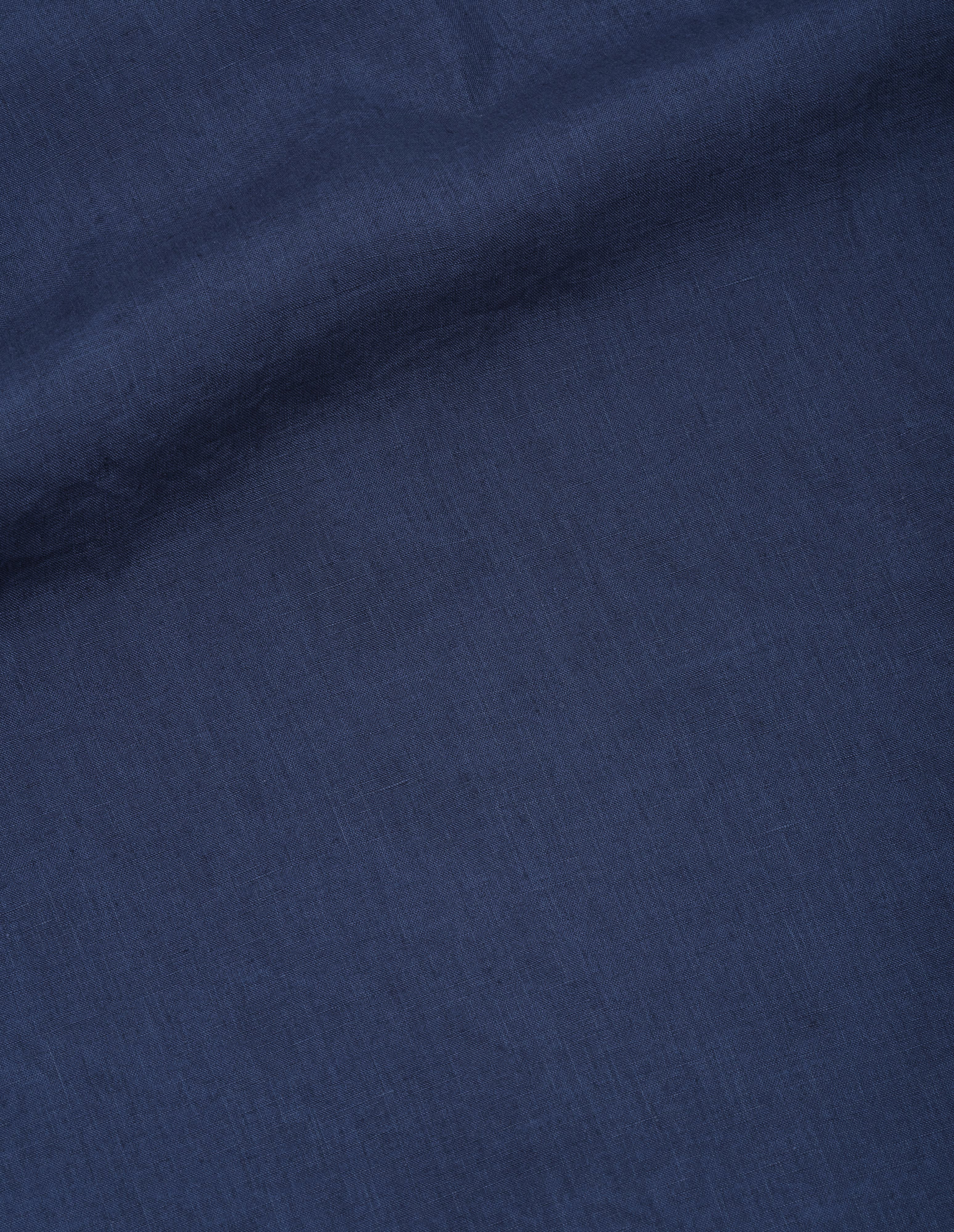 Deep blue shirting linen Sleeveless Top | Margaret Howell