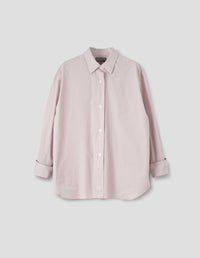 TURN UP CUFF SHIRT | COMPACT COTTON PLAINWEAVE | DUSTY PINK