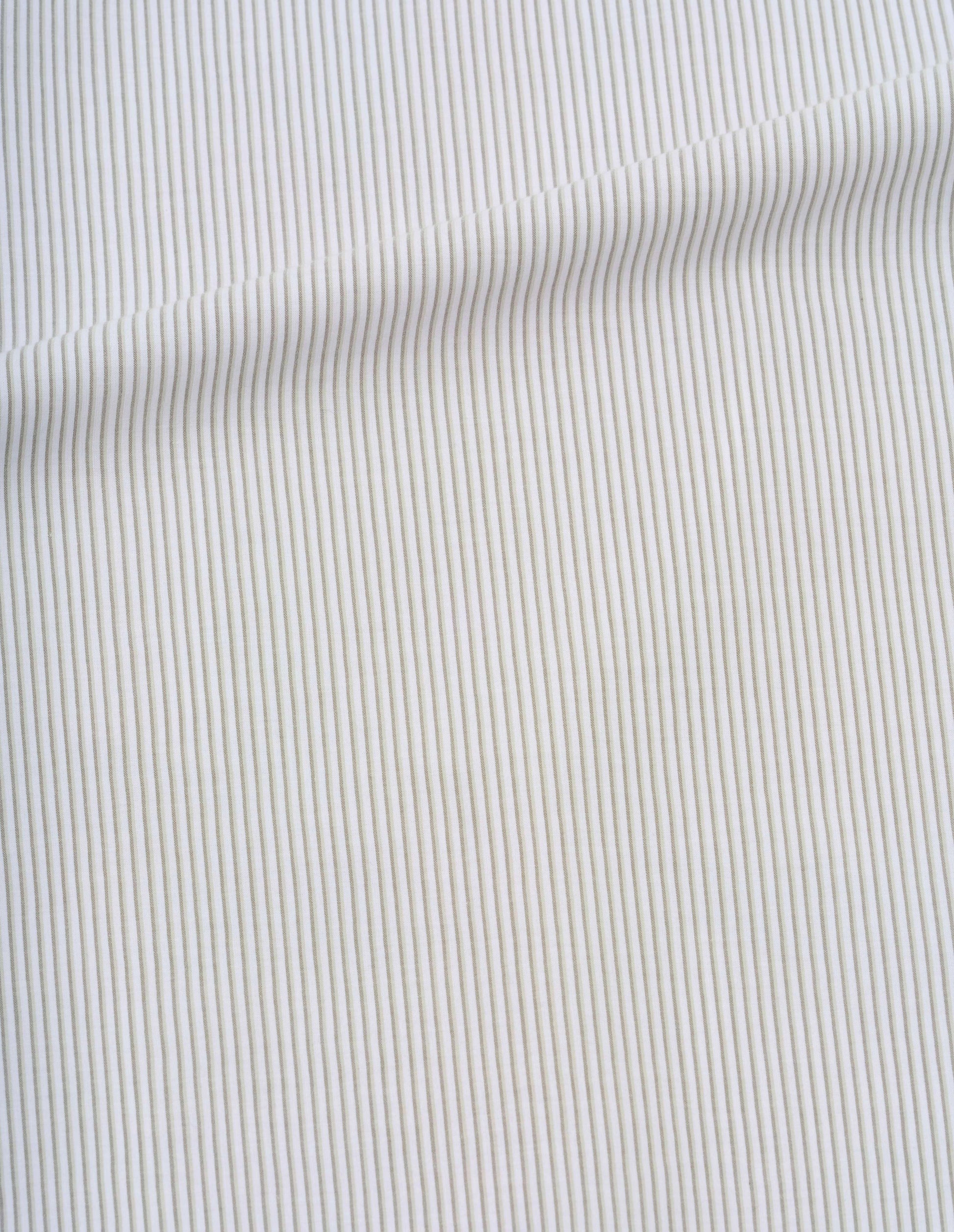 White and grey shadow stripe cotton shirt, fabric swatch.