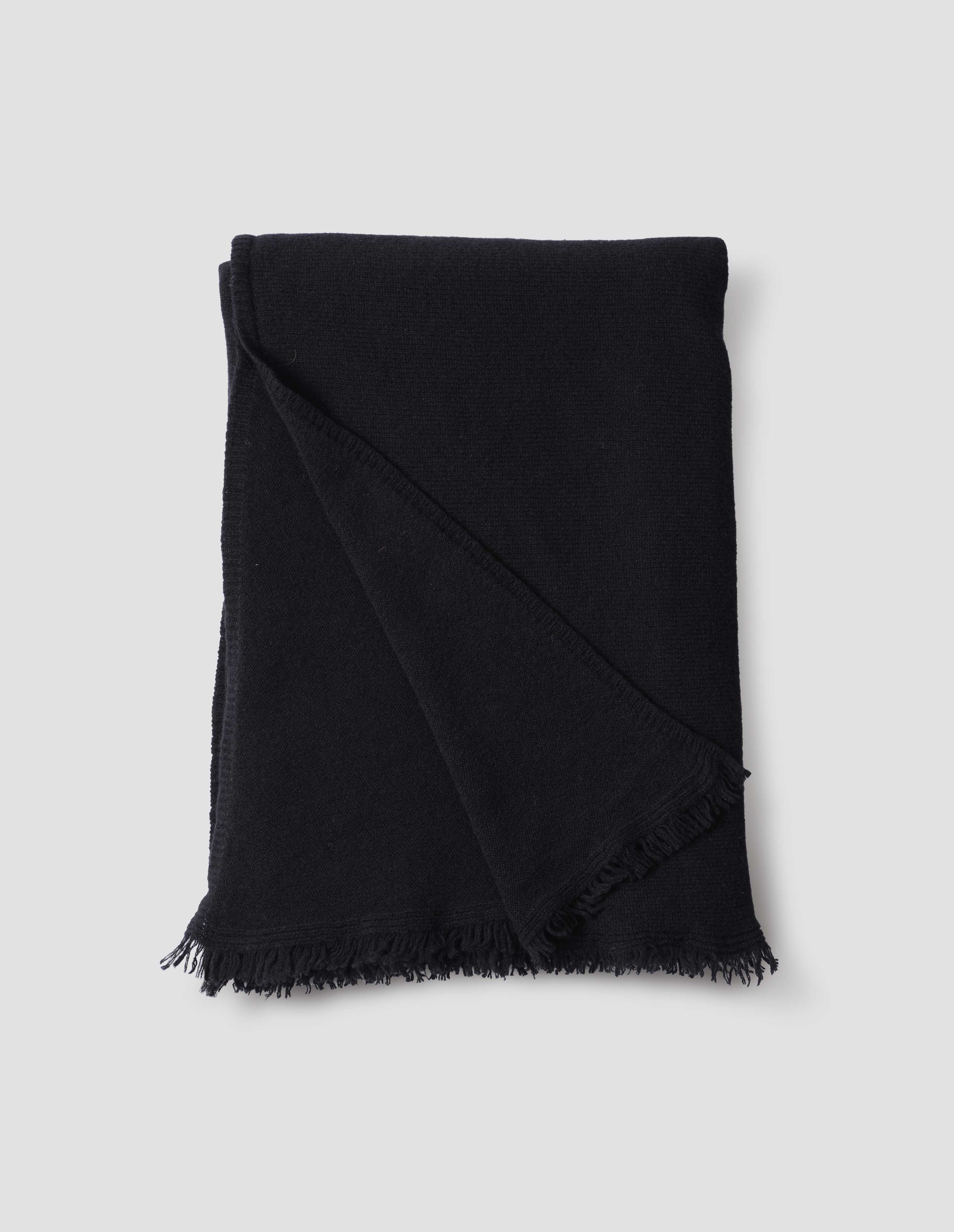 Black merino cashmere Bed Shawl | Margaret Howell