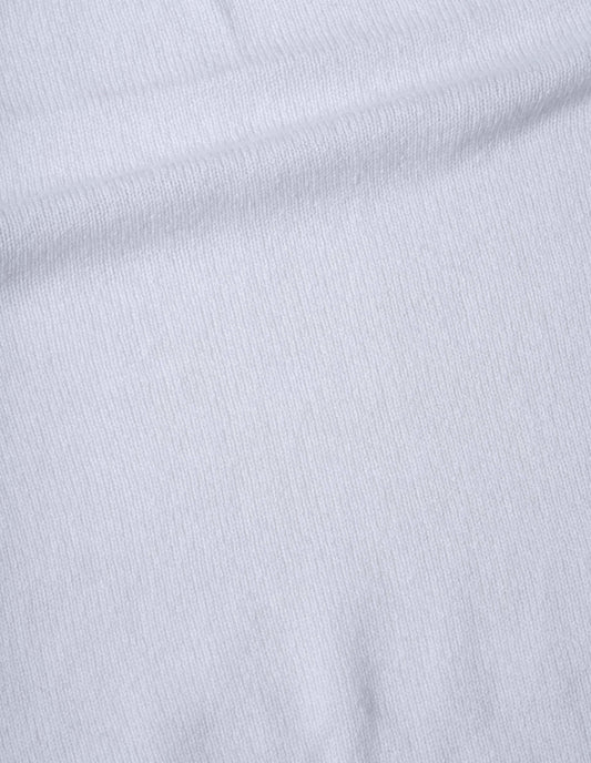 Light grey merino cashmere bed shawl, fabric swatch.