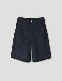 MHL. CARPENTERS SHORTS | LIGHT DENIM TWILL | INDIGO