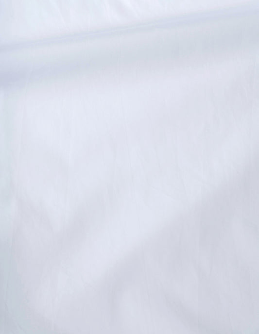 White fine lightweight cotton short sleeve nightshirt, fabric swatch.