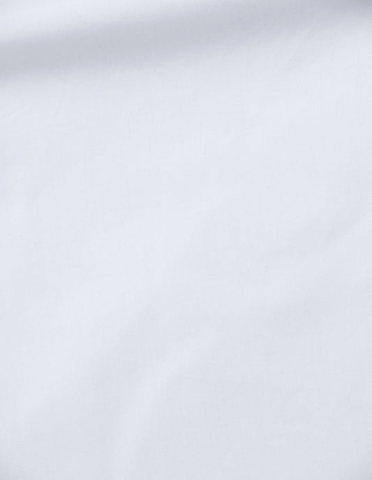 White plain poplin shirt fabric swatch.