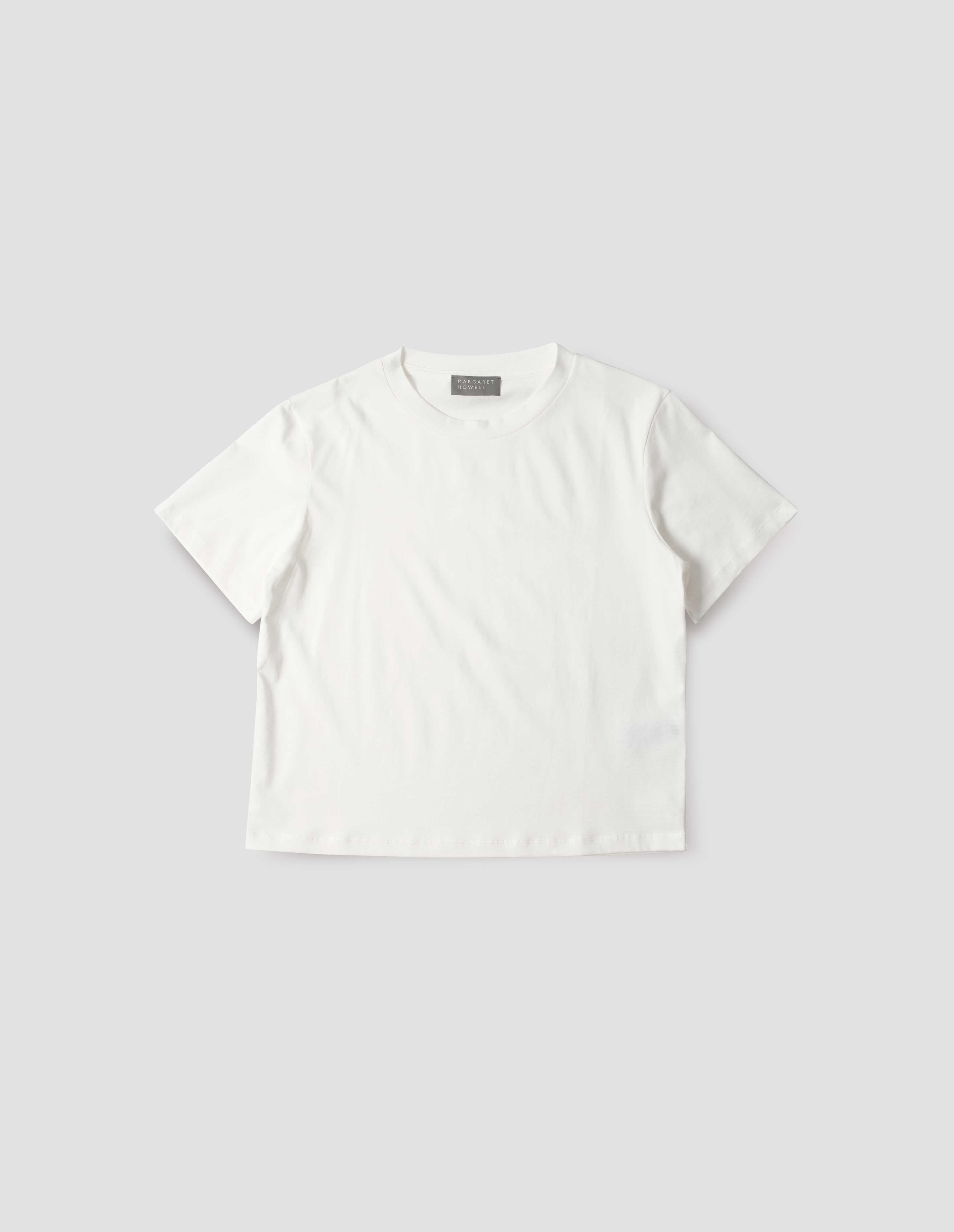 トップス Margaret Howell RECYCLE POLYESTER JERSEY Off white fine cotton jersey Boys T Shirt | Margaret Howell