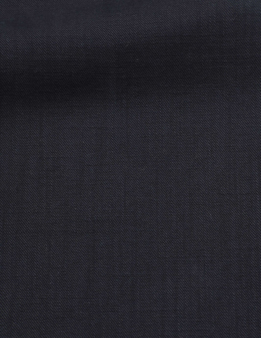 Dark blue indigo twill joggers fabric swatch.