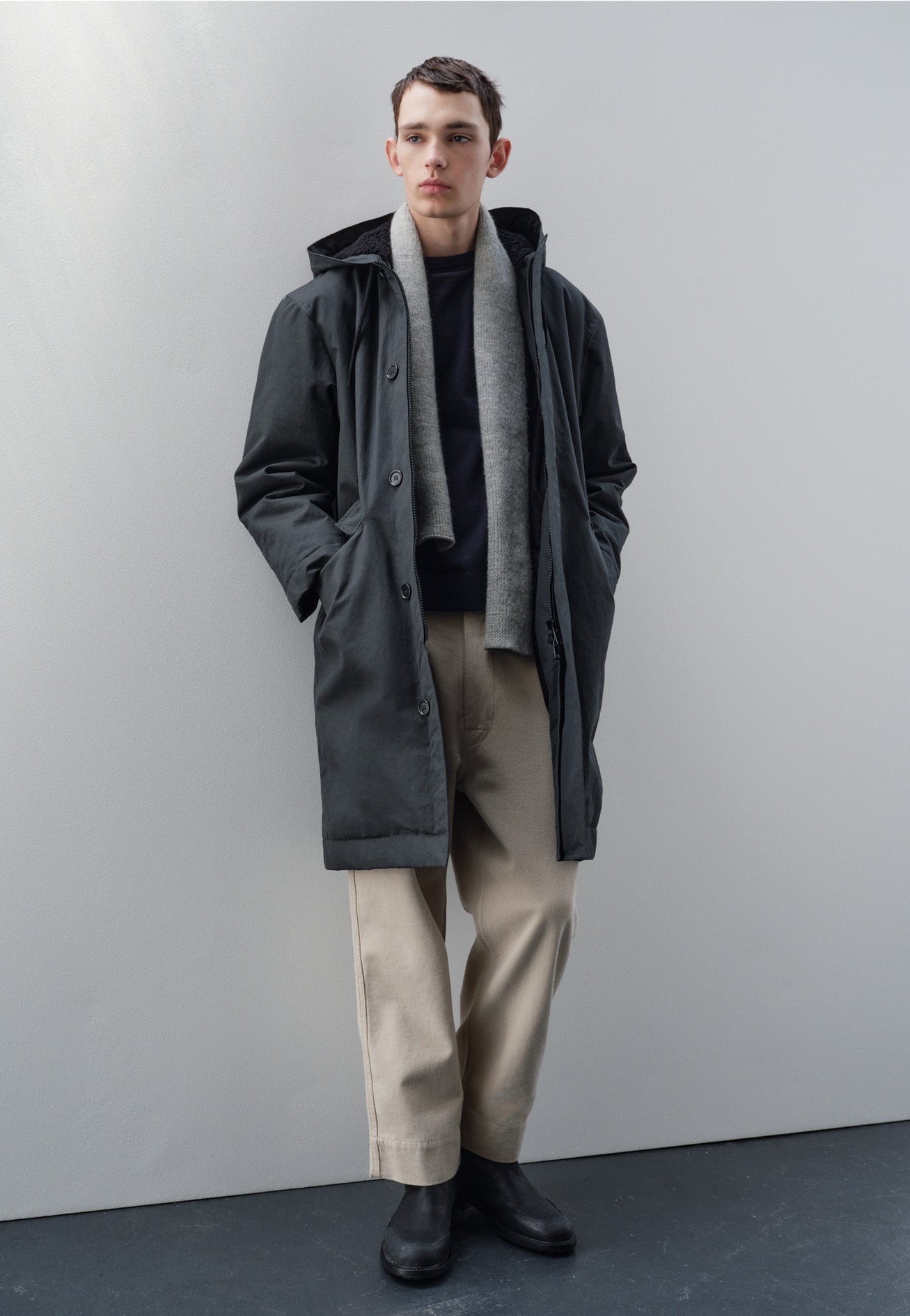 Bone cotton wool drill Sports Trousers | MHL. by Margaret Howell