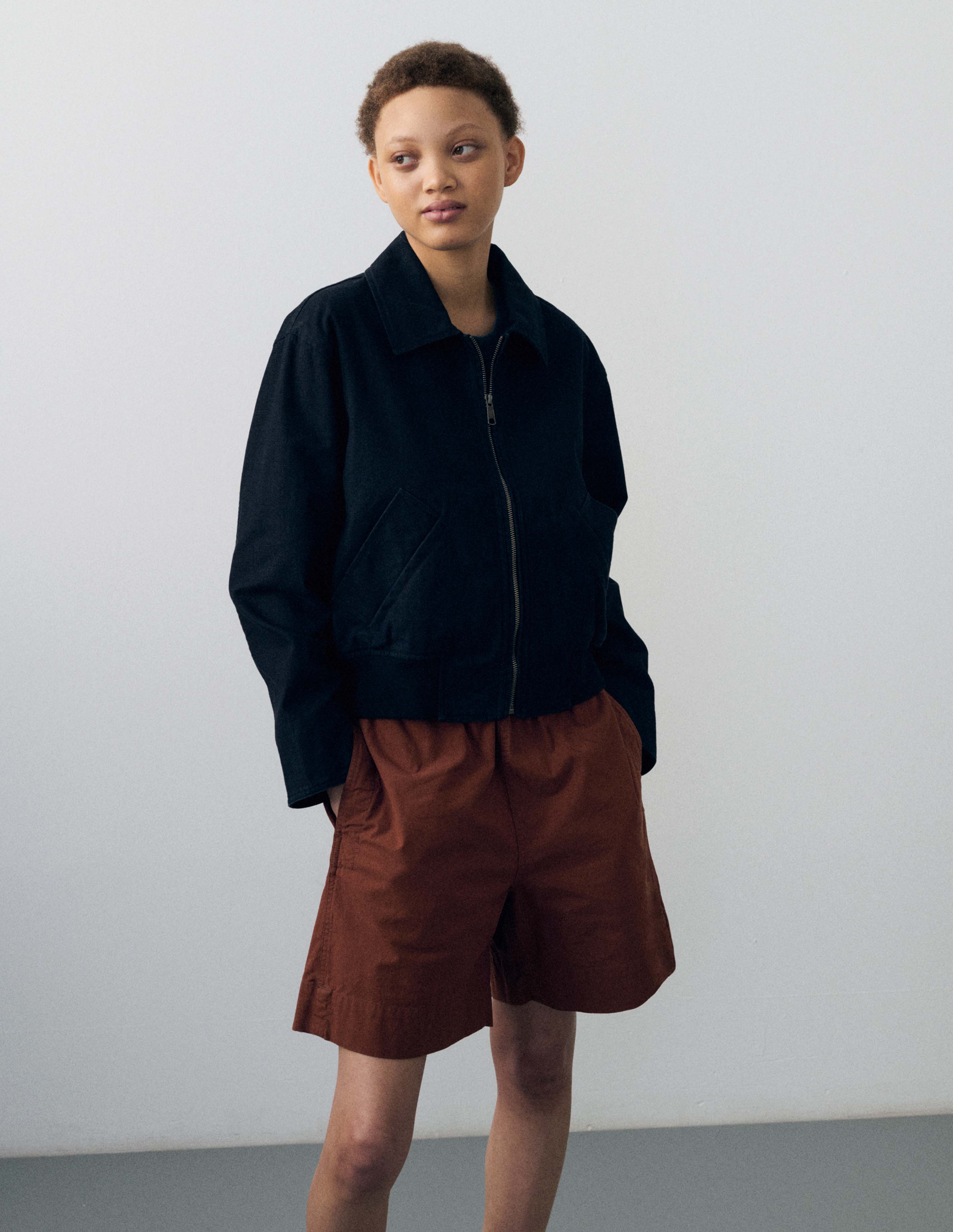 Clay light cotton plainweave Scout Shorts | MHL. by Margaret Howell