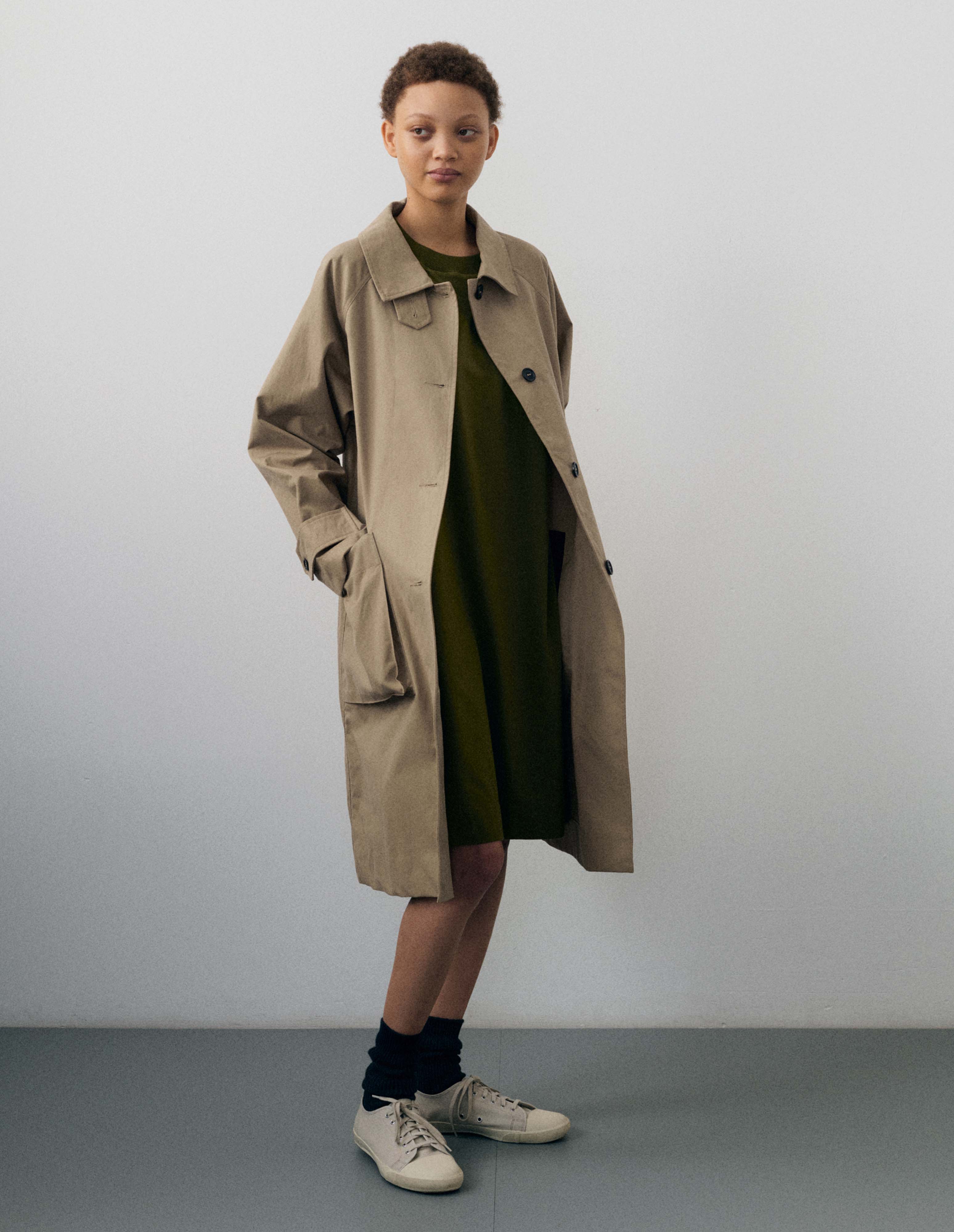 Margaret Howell コート L ベージュ mhl 美品 Concrete dry cotton canvas Railway Mac | MHL. by Margaret Howell
