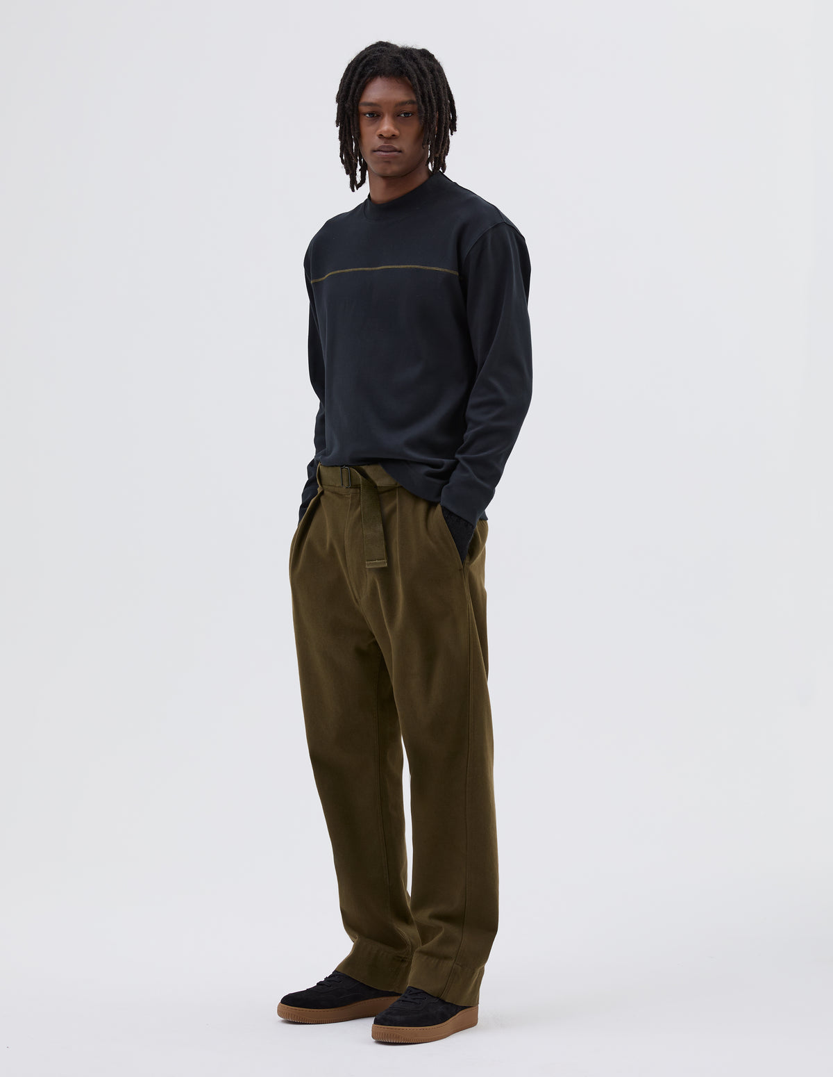 Moss wool cotton drill trouser | MHL. by Margaret Howell